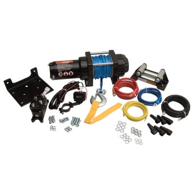 Winch with Synthetic Rope and Mount Plate 3500 lb. For (Best Winch For Honda Rancher)
