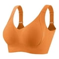 thumbnail image 6 of Fiaer Wireless Minimizer Bras for Women Plus Size Full Coverage Wider Adjustable Straps Support Comfort Bra Orange S, 6 of 6