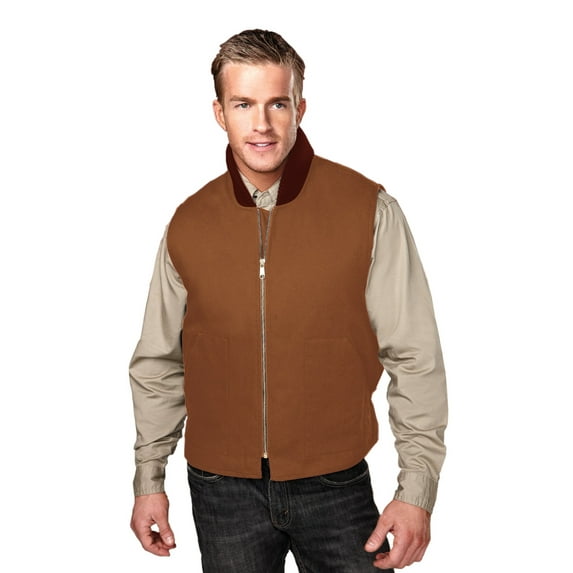 Tri-Mountain Lodestar 4400 Cotton Canvas Vest, 6X-Large, Spice/Brown/Black