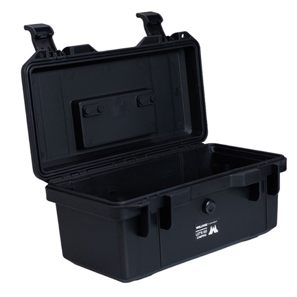 Caja de almacenamiento para acampada, capacidad de carga 2T, caja de herramientas de plástico, bandeja extraíble, resistente al agua