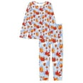 thumbnail image 5 of FOR U DESIGNS Thanksgiving Maple Leaf Pj Sets for Women Long Sleeve and Pants with Pockets set of 2 Size 4XL Ladies Sleepwear Sets Long Crew Neck Tops for Women, 5 of 6