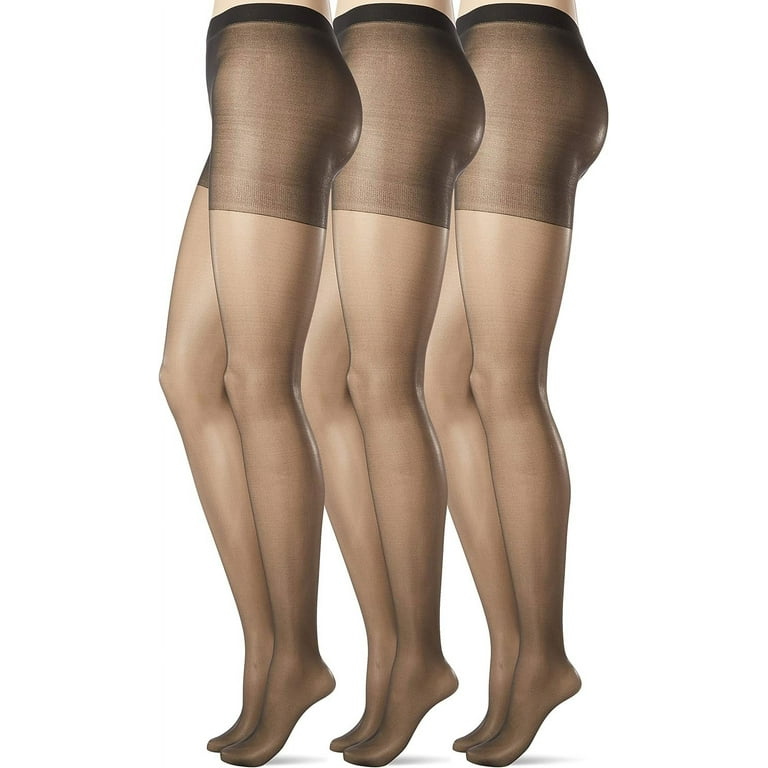 L'eggs Women's Sheer Energy Medium Support Control Top Pantyhose, 3 Pack