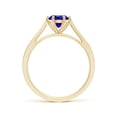 thumbnail image 2 of Angara Natural 0.9 Ct. Tanzanite with Diamond Solitaire Ring in 14K Yellow Gold for Women (Ring Size: 3.5), 2 of 9