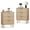 Medium Wood, variant on Black Fluted Nightstands Set of 2 - 3 Drawer Engineered Wood Bedside Tables with Rose Gold Handles