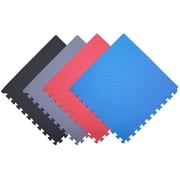 FlooringInc 5/8 Thick Diamond Soft Anti Fatigue Interlocking Foam Tiles, 2ftx2ft, 4 Tile, Red