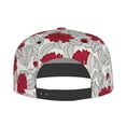 thumbnail image 3 of Uemuo Leaves And Anemone Pattern Women's Baseball Cap,Straight Brim Hat,Golf Dad Hat,Travel Hat,Sun Protection Cap,Everyday Accessory, 3 of 9