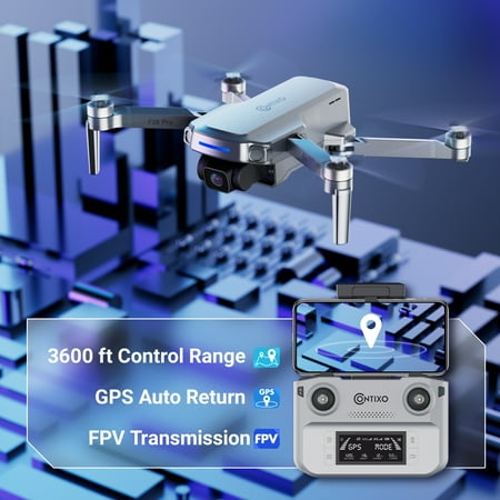 Contixo - F28 Pro Gimbal Drone with Remote Controller - Silver