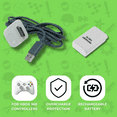 thumbnail image 2 of Xbox 360 Play & Charge Kit Battery and Charging cable - White, 2 of 5