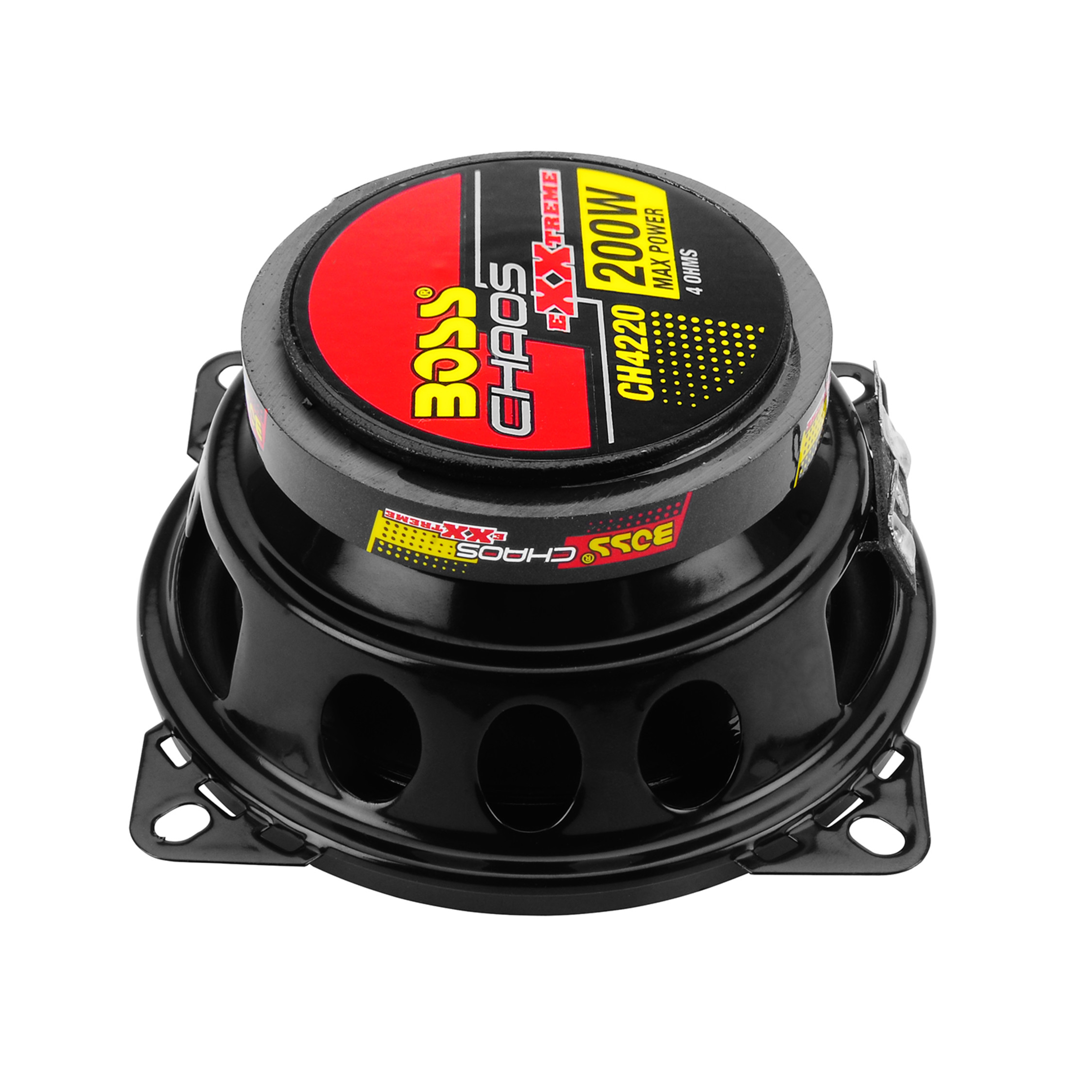 BOSS Audio Systems CH4220 Chaos Series 4 Inch Car Audio Door Speakers - 200 Watts Max, 2 Way, Full Range, Coaxial, Hook Up To Stereo and Amplifier, Tweeters