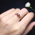 thumbnail image 2 of Women's Ring Simple Adjustable Heart Shape Crystal Finger Ring Charm Ring, 2 of 5