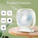 thumbnail image 3 of Yaju Usb Desk Fan, 360 Rotation Low Noise Table Fan, Energy Saving Portable Small Cooling Fan, Desktop Fans For Bedroom Home Office Sleeping (white1p, 3 of 5