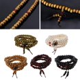 thumbnail image 2 of Pulseras de cuentas de sándalo Natural de 8mm, 108 cuentas de madera, joyería de oración de Buda, 2 of 5