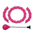 thumbnail image 4 of Aro de fitness inteligente con peso, 24 nudos desmontables, para masaje abdominal y esculpir el cuerpo, color rosa, 4 of 5