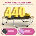 thumbnail image 4 of FUNTOK Trampoline for Kids w/ Swing 440LBS, 55" Mini Trampoline for Toddler Age 2-5, Adjustable Mini Indoor Small Trampoline w/ Net Basketball Hoop, Sandbag, Hanging Rings, Pink, 4 of 9