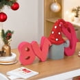 thumbnail image 5 of Eqiqhoxyi Christmas/Valentine's Day Ornament Gnome Statue with "LOVE" Letter Romantic Decor - Pink Desktop Festival Decoration & Creative Gift,5.91x1.57x3.54in, 5 of 5