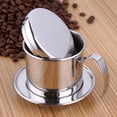 thumbnail image 2 of Pour Over Coffee Dripper, Stainless Steel Cup Vietnamese Coffee Drip Filter Maker Infuser Reusable and Durable Coffee Dripper for Perfect Extraction (Silver) [silver], 2 of 7
