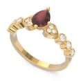 thumbnail image 2 of 1.25 Ct Natural Diamond Garnet Gemstone Beautiful Engagement Ring for Women 14K Yellow Gold Size 3 by Diamond-Capitals, 2 of 8