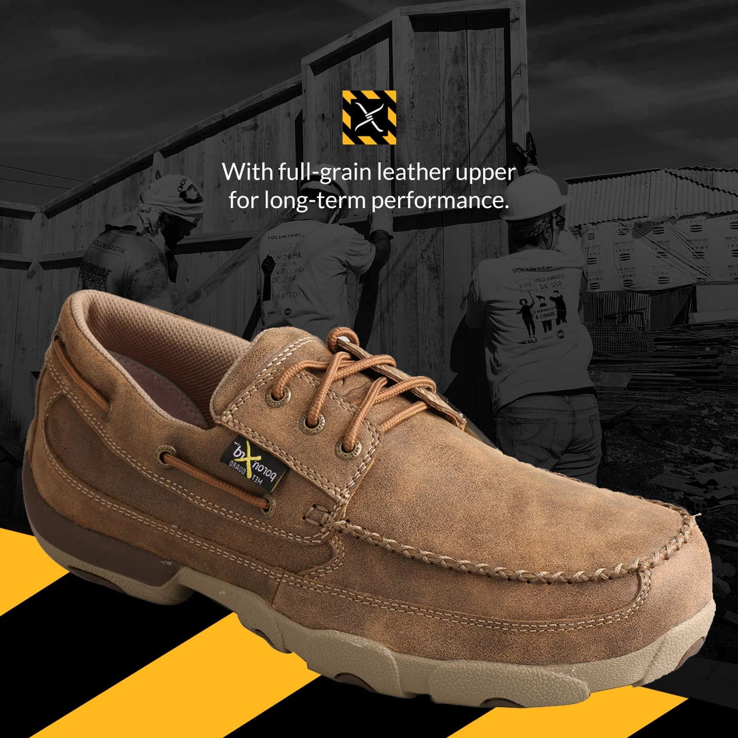 NWT Twisted X Bomber Leather Modern Cowboy Lace Up Driving Moccasins. Size 10M TWISTED X WOMENS DRIVING MOC BOMBER NATURAL CASUAL SHOE -WDM0001 main image 3
