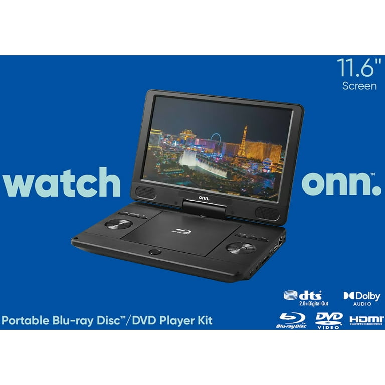 Onn. Portable Blu-Ray Disc/DVD Player, High resolution HD