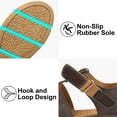 thumbnail image 4 of Ablanczoom Flats Sandals for Women: Comfortable Dressy Womens Sandals Arch Support Wedge Summer Shoes, 4 of 6