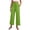 Green, variant on Women's High Waisted Wide Leg Cropped Pants Casual Drawstring Elastic Waist Capri Pants with Pockets