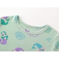 thumbnail image 2 of Beezizac Baby/Toddler Girl Pajamas Summer Cute Mermaid's Dream Sleep Short Sleeves Set Soft Outfit Kid Pjs Size 4T, 2 of 6