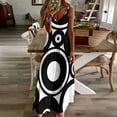 thumbnail image 3 of Retro Black White Circles Pop Art Sleeveless Dress wedding dresses for woman summer clothes for women beach dresses, 3 of 6