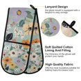 thumbnail image 2 of Yayeee Double Oven Mitt Kitchen Heat Resistant Baking 35" x7" Quilted Glove, Floral Pattern, 2 of 6