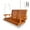 Teak Tone, variant on Innovaze 5 Ft Wooden Porch Swing with Cupholders, Heavy Duty 880 LBS For 3 Person, All-Weather resistant, Black