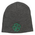 thumbnail image 5 of Irish Clover Embroidered Short Beanie - Dk Grey OSFM, 5 of 5