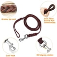 thumbnail image 4 of Leather Braided Dog Leash For Medium/Small Dogs Behavioral Training Guide Leash 1.5m/2m/3m Long Waterproof, 4 of 5