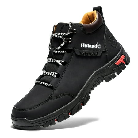 

FLYLAND Men Hiking Shoes Waterproof Non-slip Sport Shoes Casual Leatehr Camping Shoes Outdoor Sneakers for Men US13