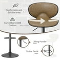 thumbnail image 6 of Hawsaiy Adjustable Swivel Bar Stools Set of 2 with Back and Footrest, Faux Leather Counter Height Kitchen Stools, Modern Bar Chairs for Island and Home Bar, Brown, 6 of 8