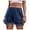 Blue, variant on Npasoilc Shorts for Women Summer High Waisted Drawstring Frayed Fringe Hem Jean Shorts Solid Color Casual Loose Stretchy Denim Shorts With Pocket