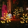 thumbnail image 2 of Fuebueo Halloween Decorations Outdoor 20led Solar Halloween Pumpkin Stake Lights, Waterproof Orange Jack-o-lantern Solar Decorative Pathway Lights for All Saints' Day Gravestone Garden Lawn Yard, 2 of 8
