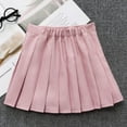 thumbnail image 3 of 3 Packs Girls Solid Pleated Skirts with Shorts Lining, Uccdo 3-11Y Little Girl School Uniform Mini Skirt, Teen Girls Skater Tennis Skirt Skorts, 3 of 7
