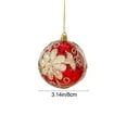 thumbnail image 3 of Costeam 8CM Red Light-Up Gold Glitter Electroplated Christmas Ball Tree Hanging Ornament, 3 of 6