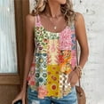 thumbnail image 2 of Cilsoka Plus Size Vintage Flower Graphic Tank Tops Women Summer Classic Sleeveless Cute O-Neck Loose Fit Shirt Tank, Cotton Tunic Tank Tops for Women, 2 of 6