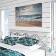 thumbnail image 4 of Designart "Dreamscape By The Ocean I" Blue Coastal Bedding Covert Set - Nautical & Coastal Bed Set With 2 Shams, 4 of 5