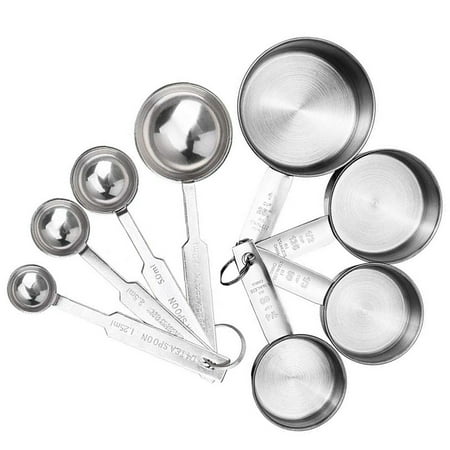 

8Pcs Premium Stackable Kitchen Measuring Spoon Set Stainless Steel