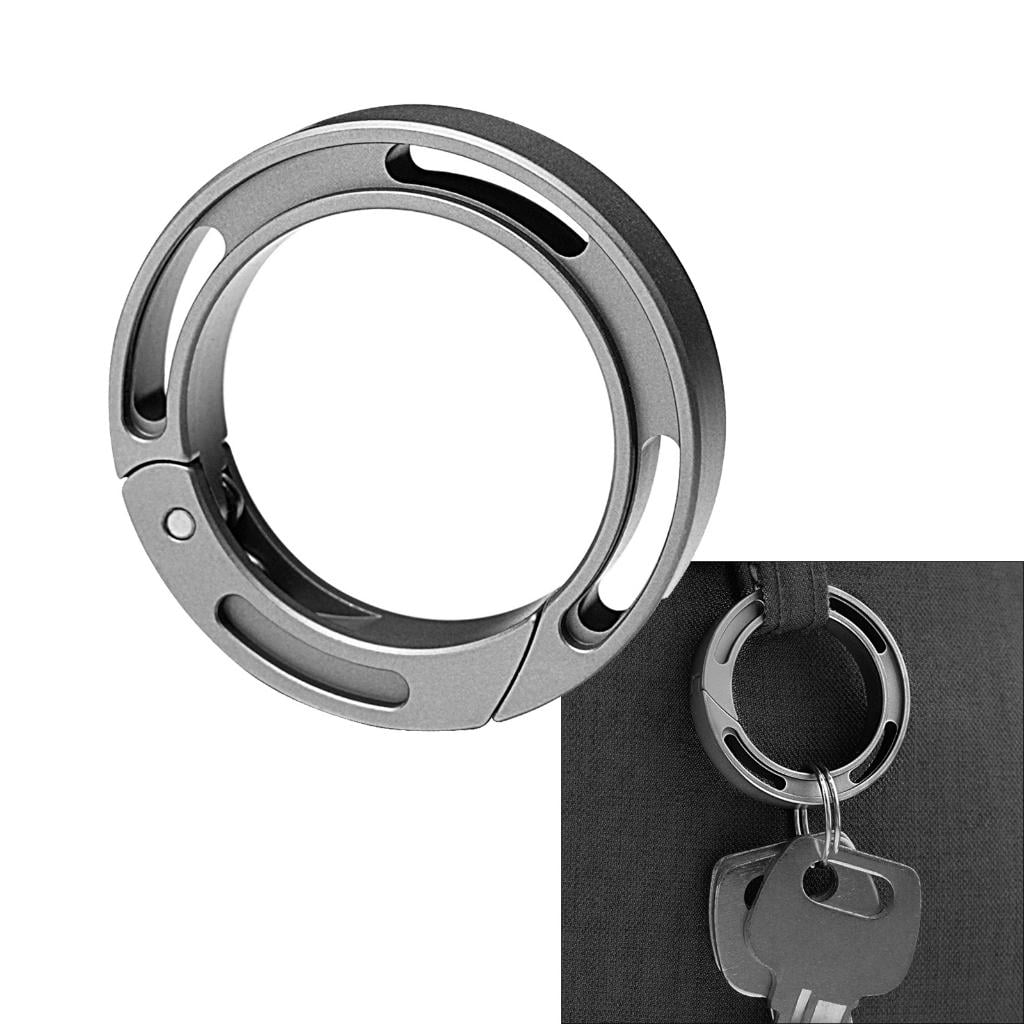 CEORPER Titaniums Alloy Round Keychains Carabiner Clip Key Storage Classification Rings