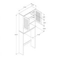 thumbnail image 2 of Luxen Home Shutter-Door Bathroom Over The Toilet Cabinet in White, 2 of 9