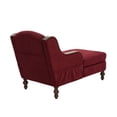 thumbnail image 2 of Oversized Chaise Lounge Indoor, Fabric Single Sofa Bed with Wide Seat, Upholstered Lazy Sleeper Armchair, Reading Couch Set for Living Room, Bedroom (Red), 2 of 11