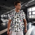 thumbnail image 3 of Wukai Cool Camera Print Men's Short-Sleeved Mesh T-Shirt,Quick-Dry Short Sleeve Workout T-Shirt-3X-Large, 3 of 8