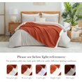 thumbnail image 4 of Chenille Waffle Knit Throw Blanket Reversible Bedding Blanket, 50"x60", Burnt Orange, 4 of 7