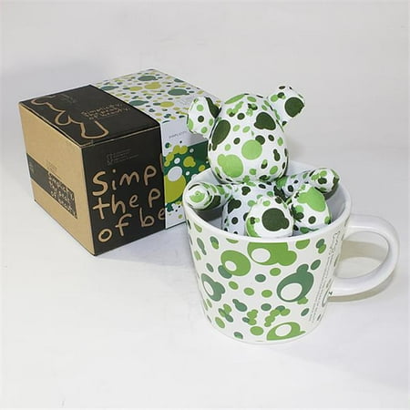

GK08 Bubble Green Stuffed Bear Mug 3.3 inch Height