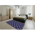 thumbnail image 5 of Ahgly Company Machine Washable Indoor Square Transitional Night Blue Area Rugs, 7' Square, 5 of 7