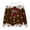 Brown, variant on Shadoumai Christmas Sweatshirts for Women Red Glass Graphic Sweater Funny Xmas Holiday Crewneck Pullover Tops