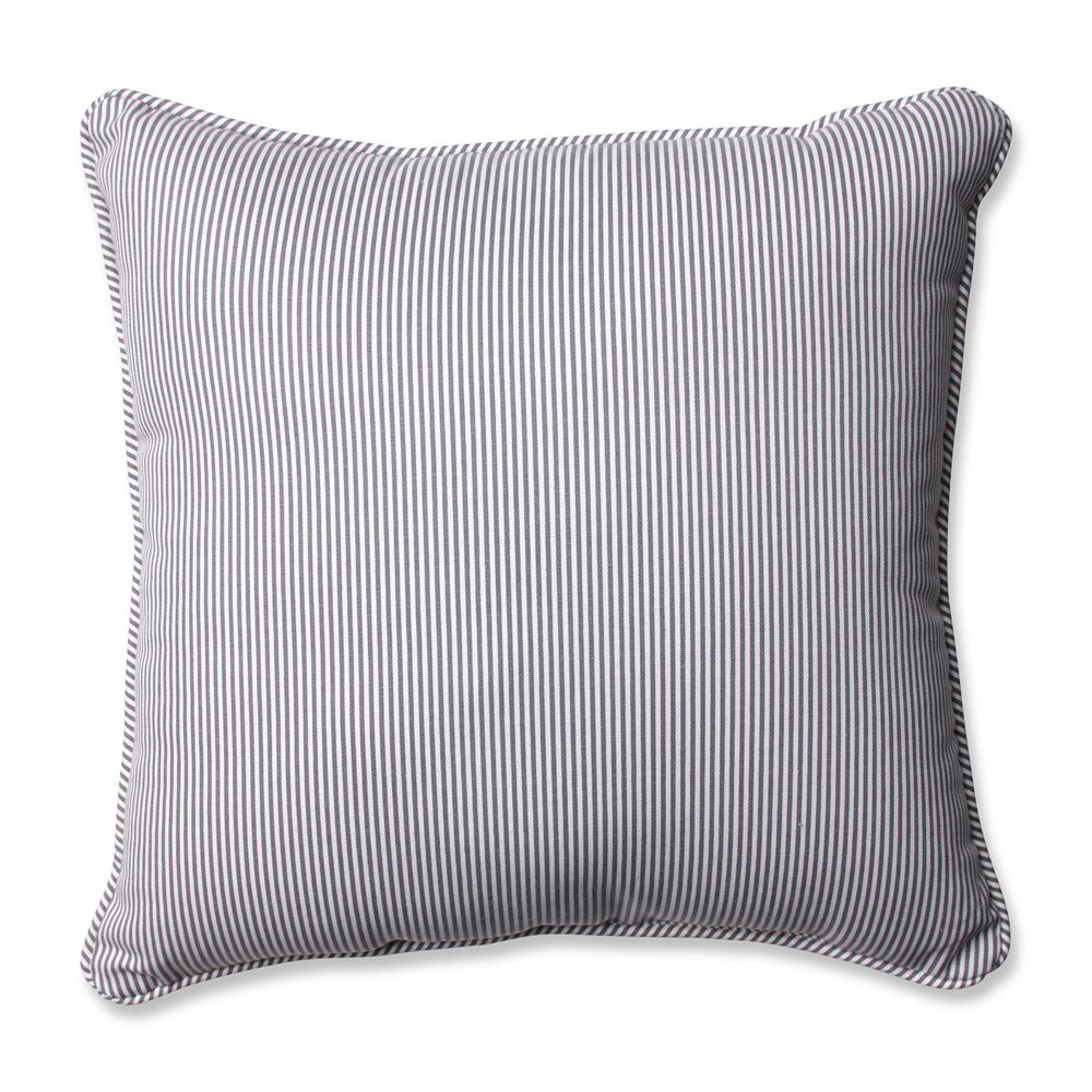 Pillow Perfect Oxford Charcoal Throw Pillow