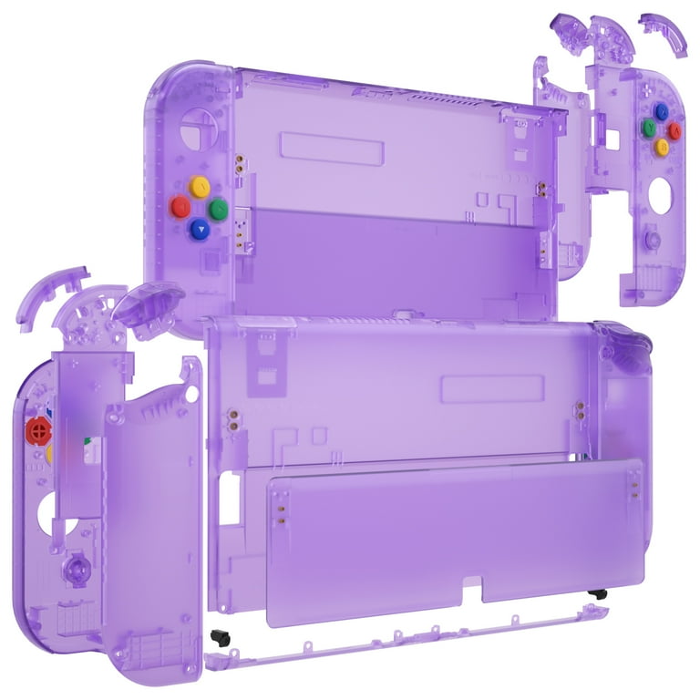 Clear Atomic Purple Full Set Housing Shell Case With Buttons for Nintendo  Switch